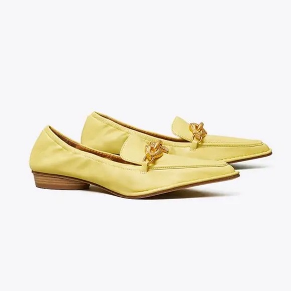 Tory Burch Shoes - TORY BURCH Jessa Pointy-Toe Loafer - Leather- Butter Yellow size 7 New in Box